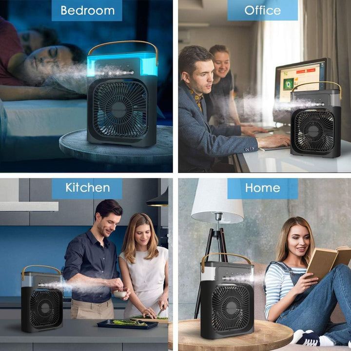 3-in-1 Air Cooler Humidifier | Portable, Adjustable Fan Speeds & Ideal for Bedrooms, Offices & Small Spaces | Kalsten