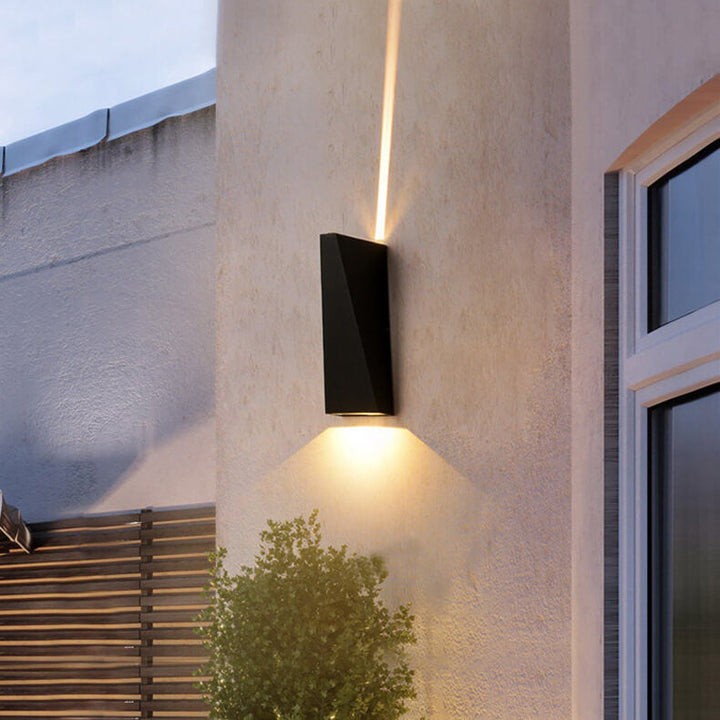 Simple Trapezoidal Outdoor Waterproof LED 2-Light Wall Sconce Lamp | Kalsten