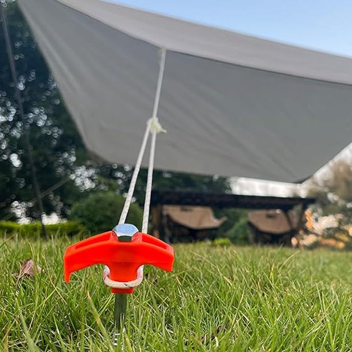 Rotatable tent pegs with thread | Kalsten