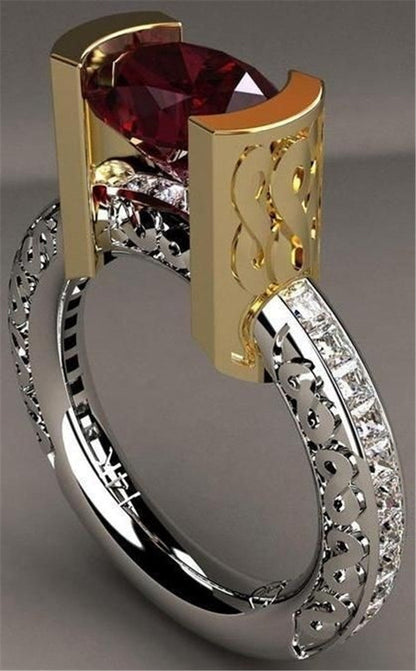 BowLift | Fashion New Ring With Red Stones For Women Vintage Crystal Zircon Rings