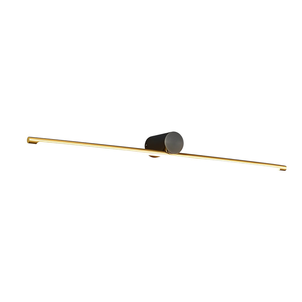 Modern Two-Tone Bathroom Vanity Light with Cylinder Fixture and Linear Bar | Kalsten