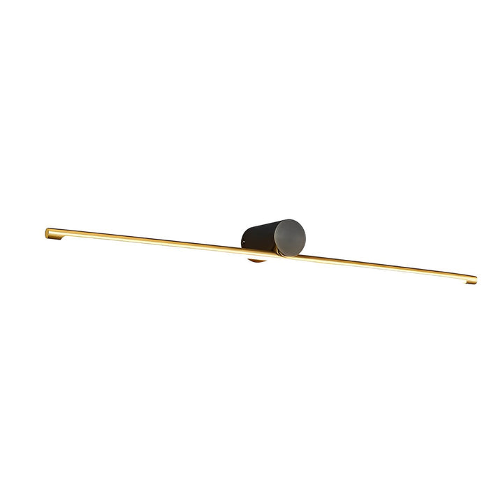 Modern Two-Tone Bathroom Vanity Light with Cylinder Fixture and Linear Bar | Kalsten