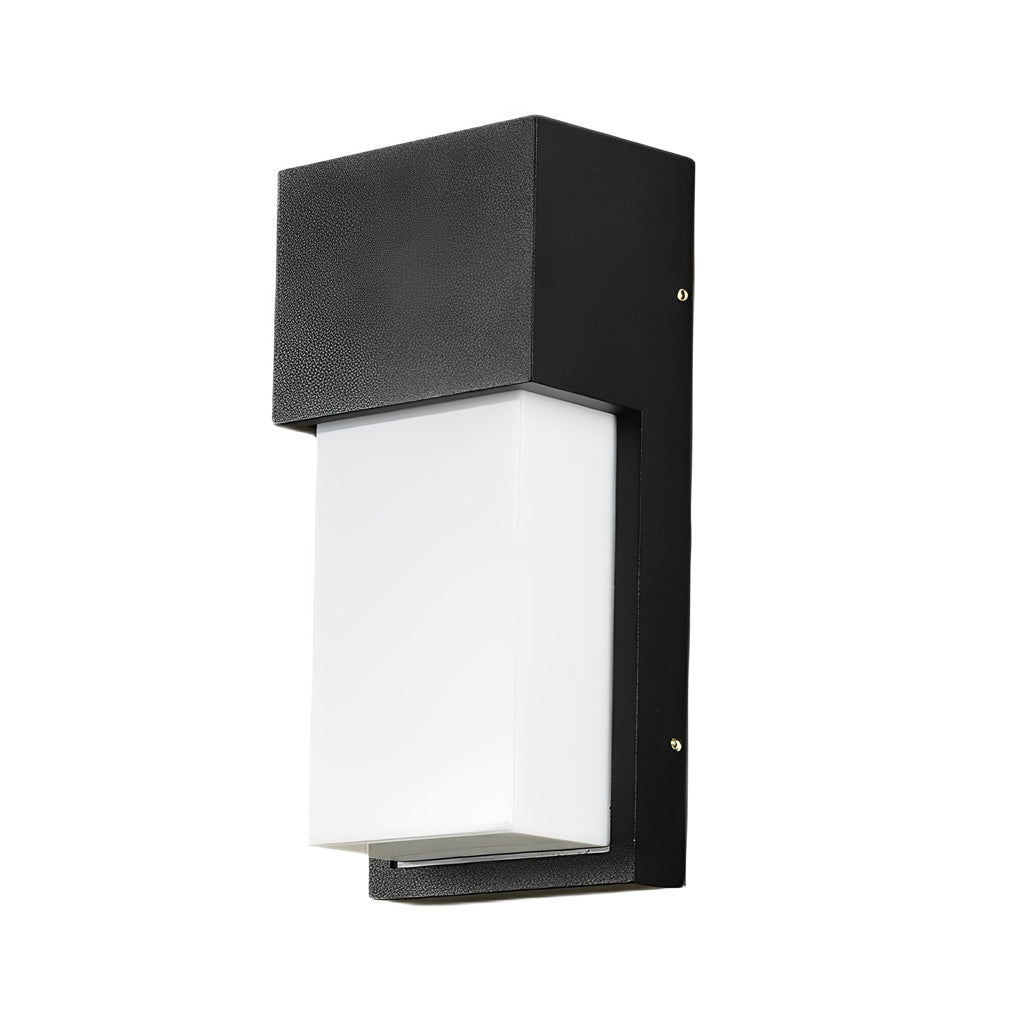 Rectangular Waterproof LED 10W Black Modern Outdoor Wall Light Fixture | Kalsten