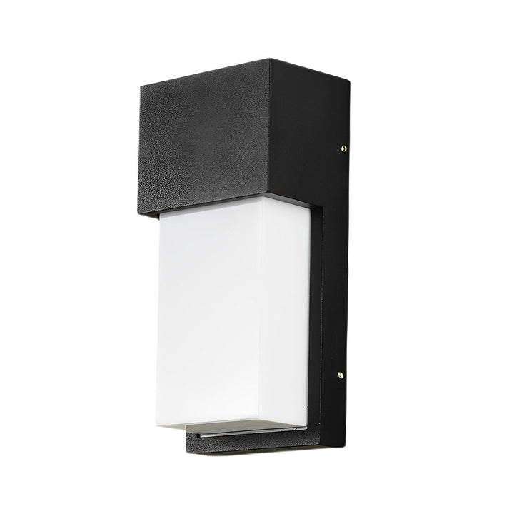 Rectangular Waterproof LED 10W Black Modern Outdoor Wall Light Fixture | Kalsten