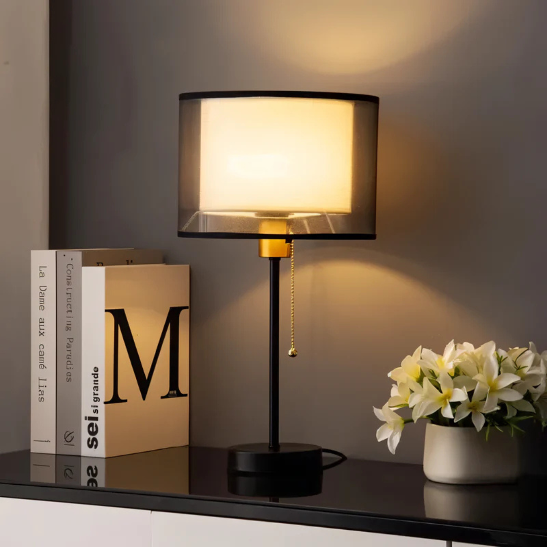 Table Lamp with Double Fabric Shade | Kalsten