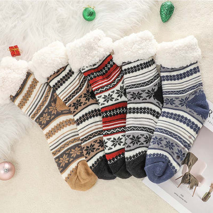 Skanto | Snowflake Ultra-Thick Cashmere Slipper House Socks