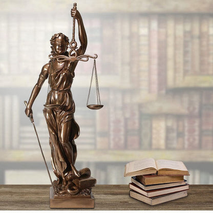 Decorative statue of the goddess of justice