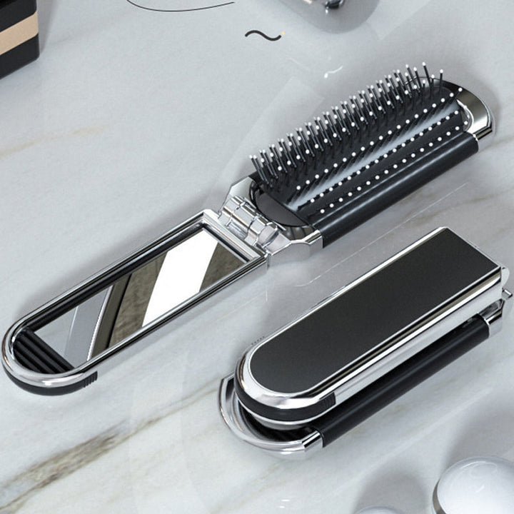 Kalsten | MirrorFlex Travel Mirror Hair Brush | Foldable & Compact | Practical Styling on the Go
