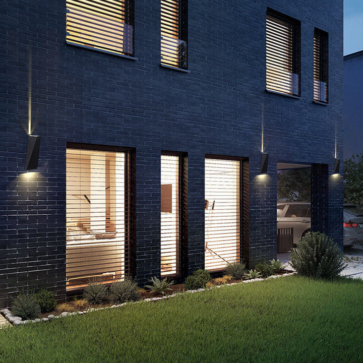 Simple Trapezoidal Outdoor Waterproof LED 2-Light Wall Sconce Lamp | Kalsten