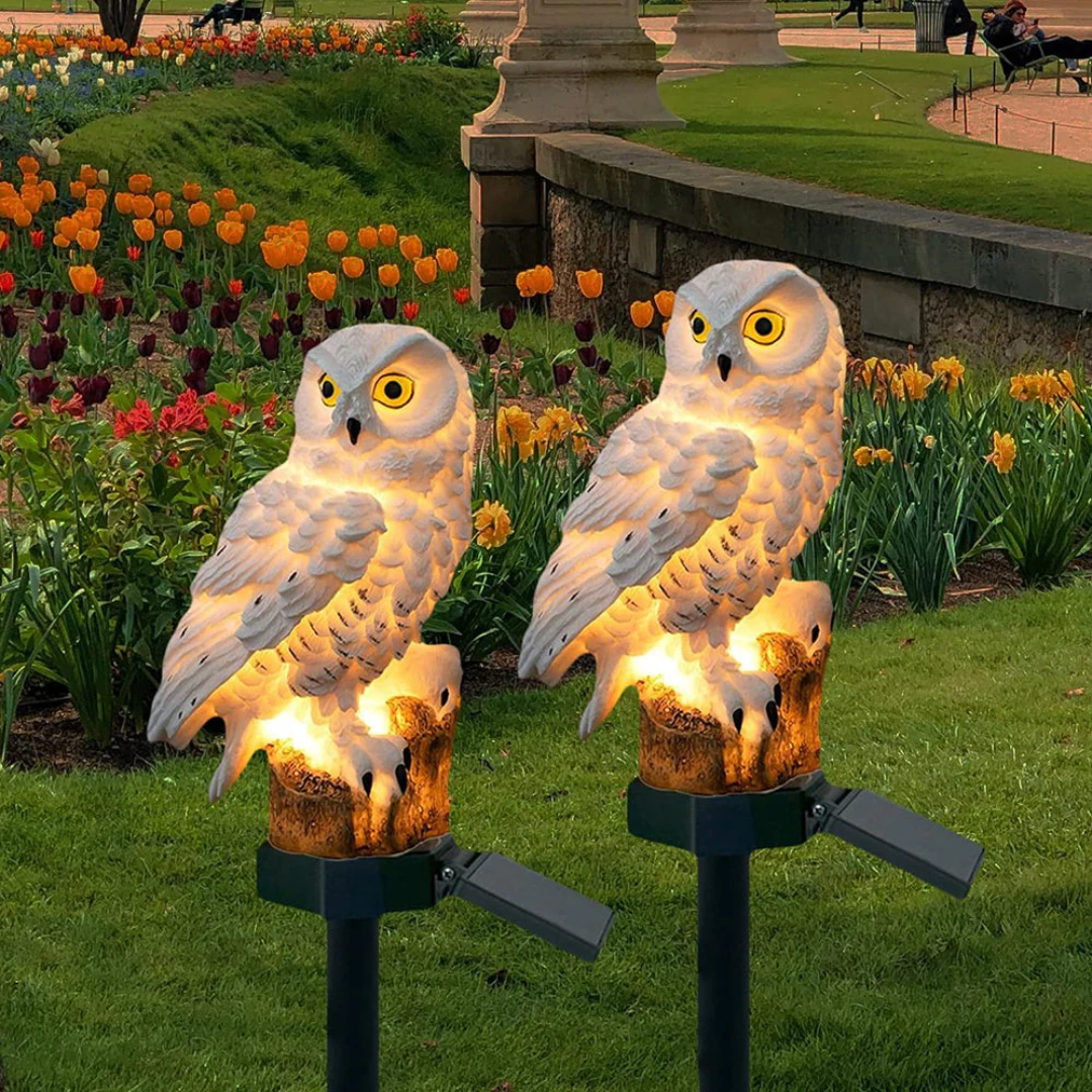 Solar Garden Lamp Uilux – Wireless Outdoor Lamp powered by Solar Energy with Owl Design | Kalsten