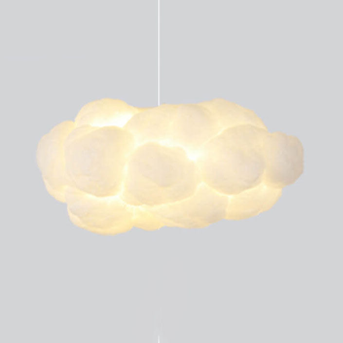 Pendant Light Metal 19.7 in White Adjustable Bedroom Dining Room Modern Hanging Lamp | Kalsten