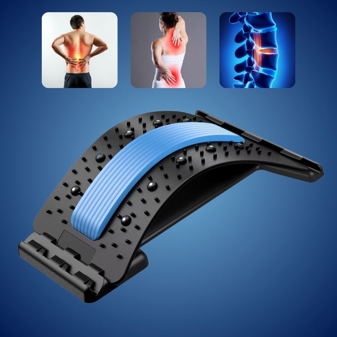 SpineRelief Orthopedic Back Stretcher | Posture Correction and Pain Relief – Sciatica - Herniated Disc - Chronic Back Pain Support Kalsten
