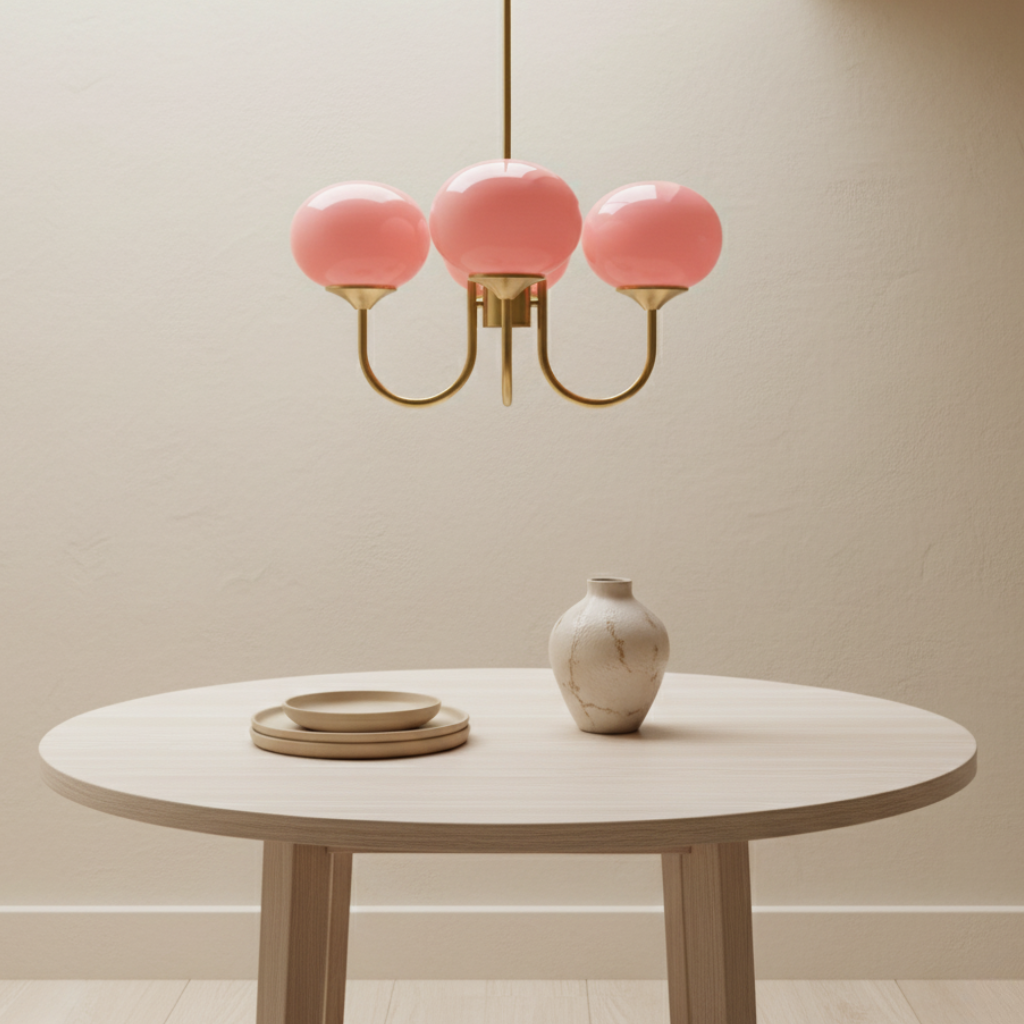 Bonbon Opal Glass Globe Chandelier