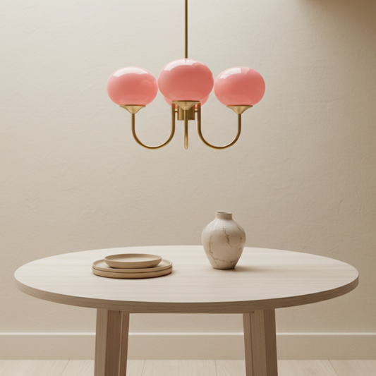 Bonbon Opal Glass Globe Chandelier