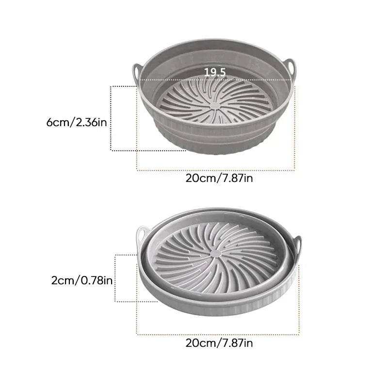 Air Fryer Silicone Grill Pan Reusable Baking Tray | Kalsten