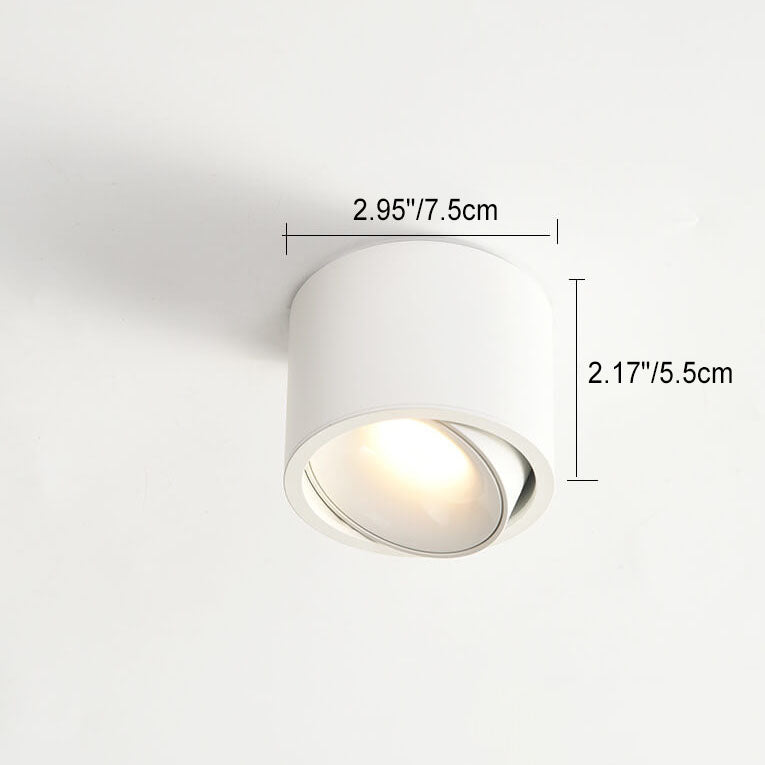 Flush Mount Ceiling Light Aluminum 3.7 in Small 12W Modern Hallway Bedroom Living Room LED Fixture | Kalsten