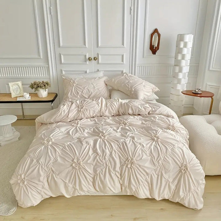 Kalsten | Duvet Cover Set Pinch Pleat Floral Design