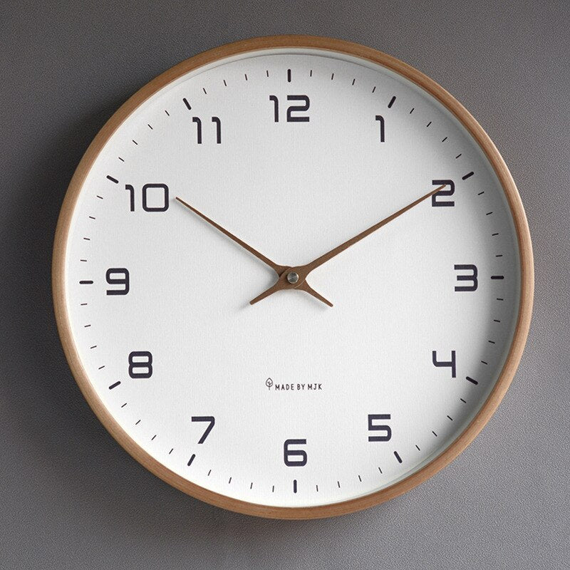 Kalsten | NordicGlow Wooden Wall Clock - Minimalist Scandinavian Design for Timeless Elegance