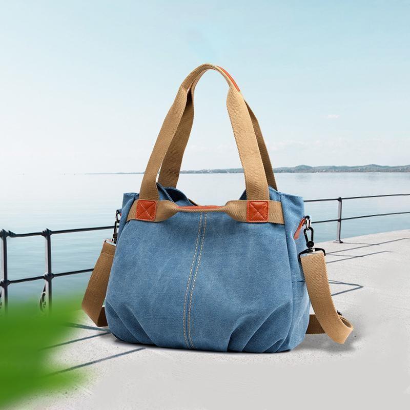 Sailcloth shoulder bag with large capacity | Kalsten