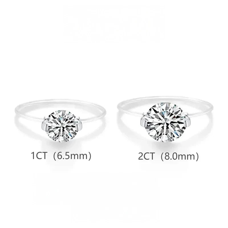 Kalsten | S925 1-2 Carat Moissanite Invisible Band Ring