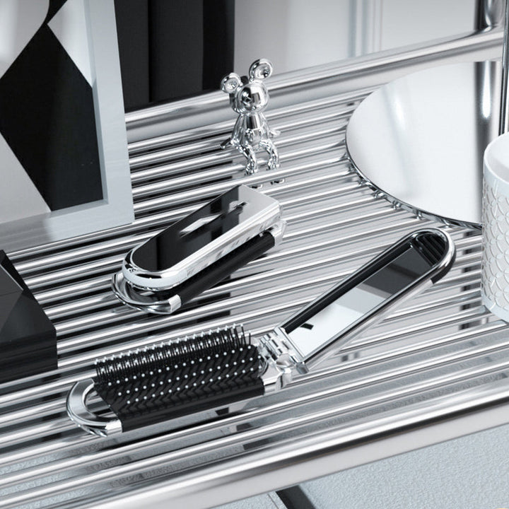 Kalsten | MirrorFlex Travel Mirror Hair Brush | Foldable & Compact | Practical Styling on the Go