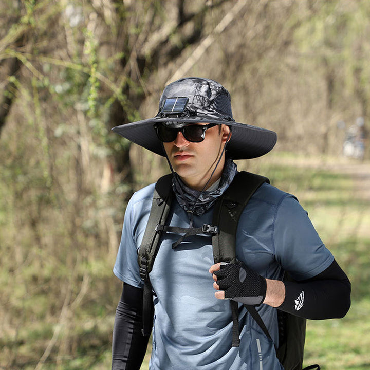 Solar & USB Charging Fan Outdoor Fishing Hat | Kalsten