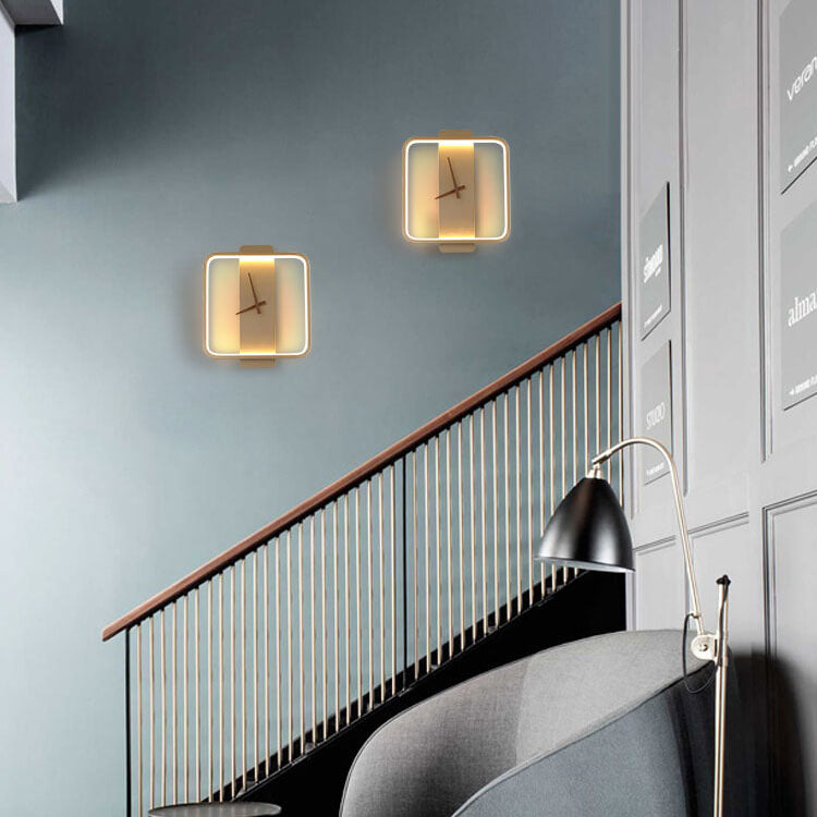 Luxe Clock-shaped LED Wall Lamp for Modern Interior Kalsten
