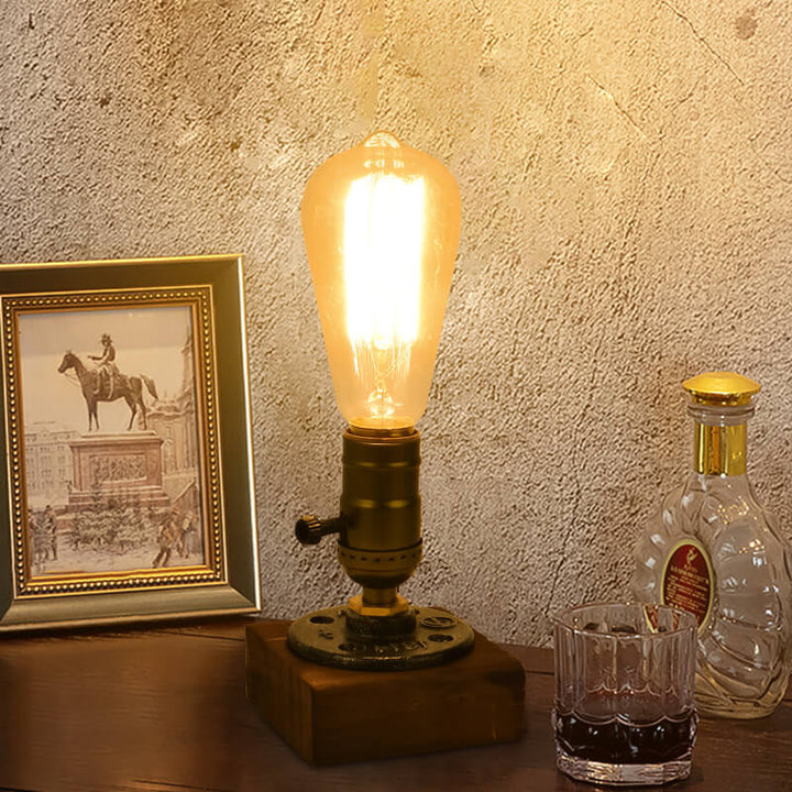 Vintage Industrial Iron Light Bulb 1-Light Table Lamp | Kalsten