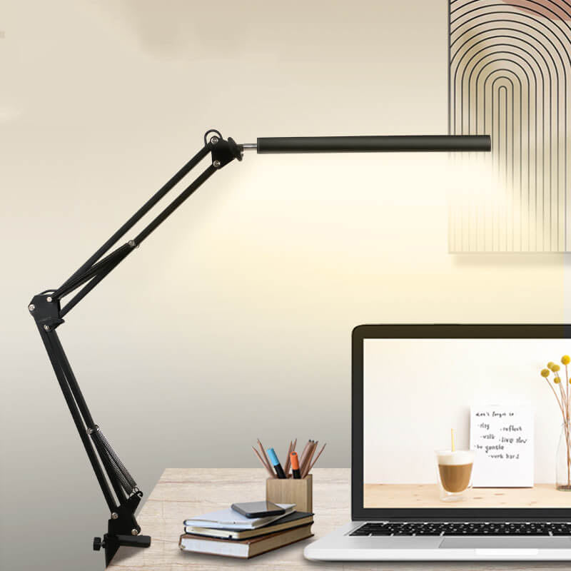 LED Foldable Long Arm Clip Eye Protection USB Reading Table Lamp | Kalsten