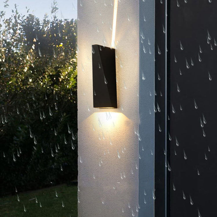 Simple Trapezoidal Outdoor Waterproof LED 2-Light Wall Sconce Lamp | Kalsten
