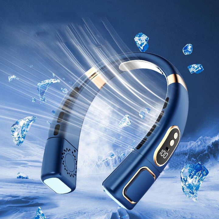 Blade-less hanging neck fan with digital display and light | Kalsten