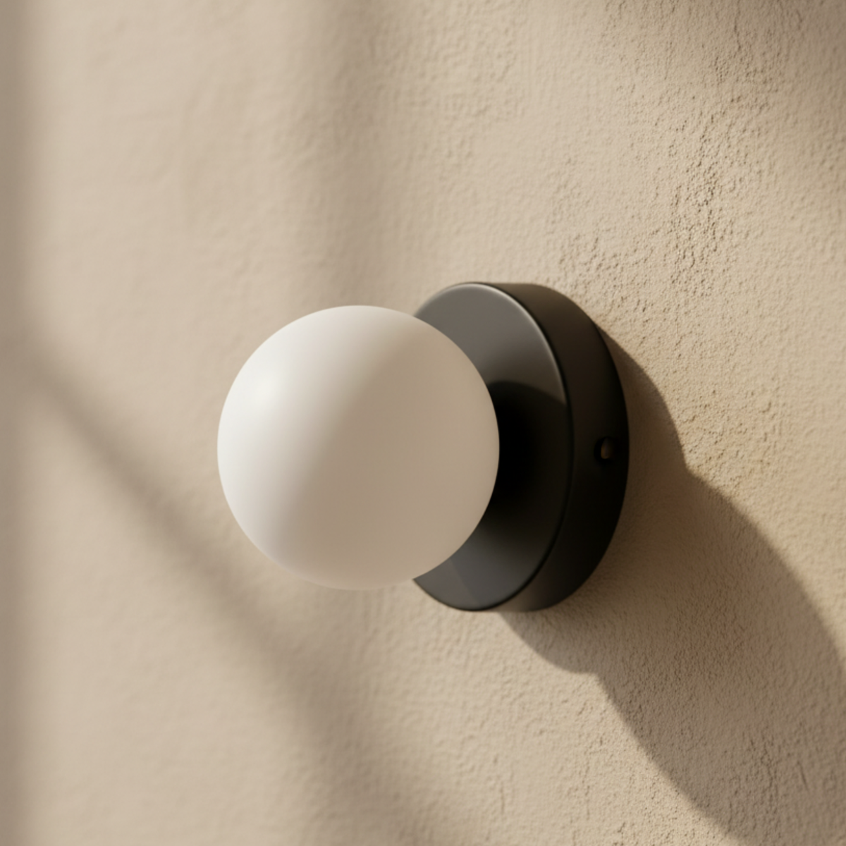 Round Frosted Glass Globe Ceiling Sconce