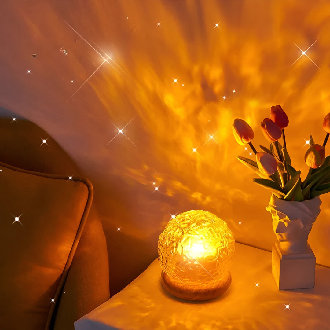 Projection lamp with wave light – Relaxing mood lighting for table or bedroom | Kalsten