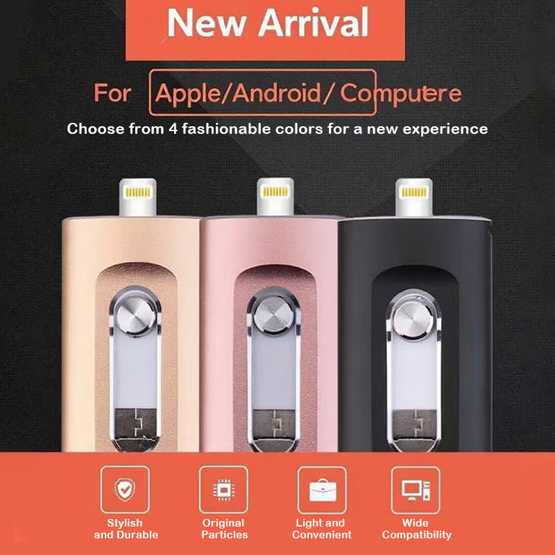 Skanto | 3-in-1 High Capacity USB Flash Drive for Phone and Computer