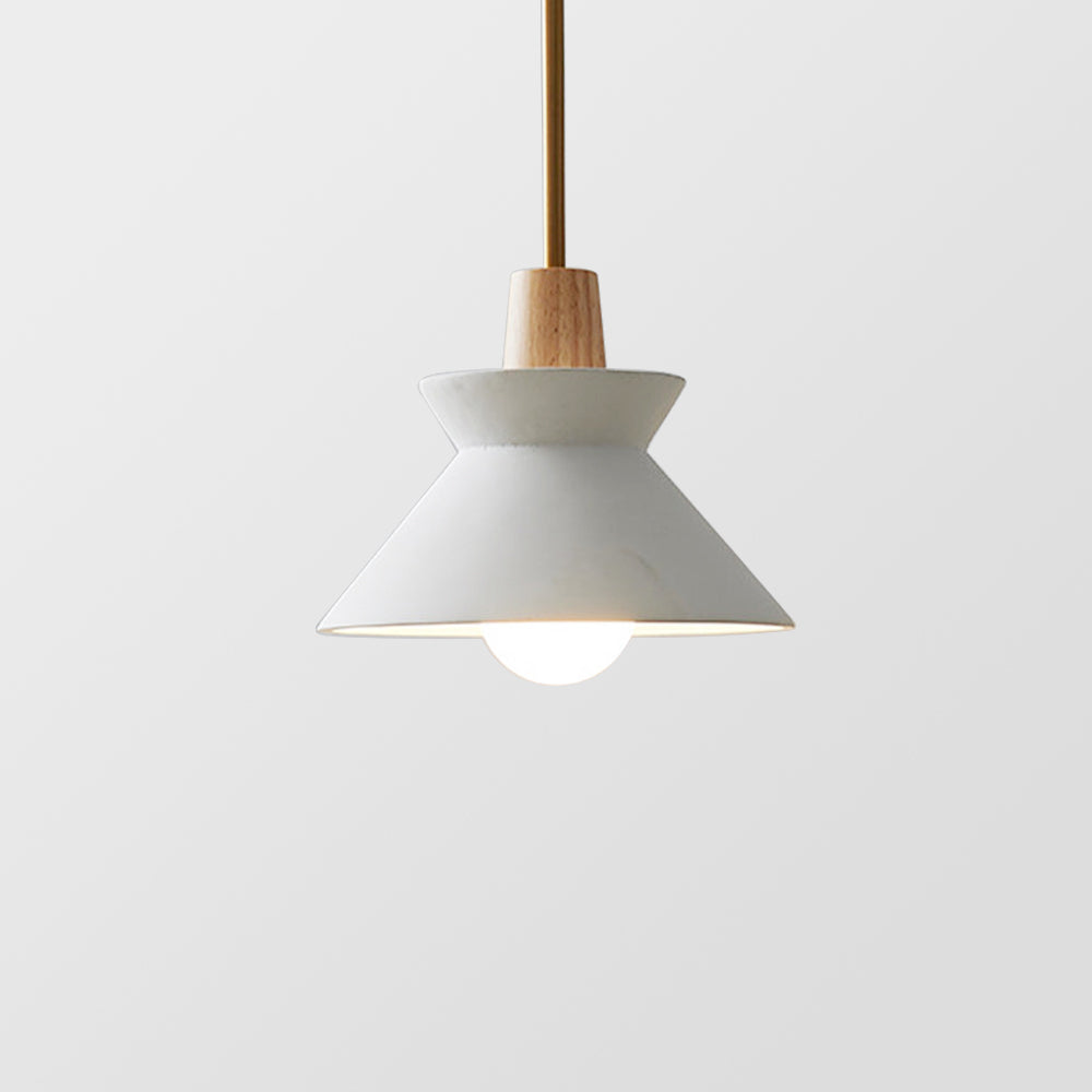 Modern White Concrete Cone Pendant Light | Kalsten
