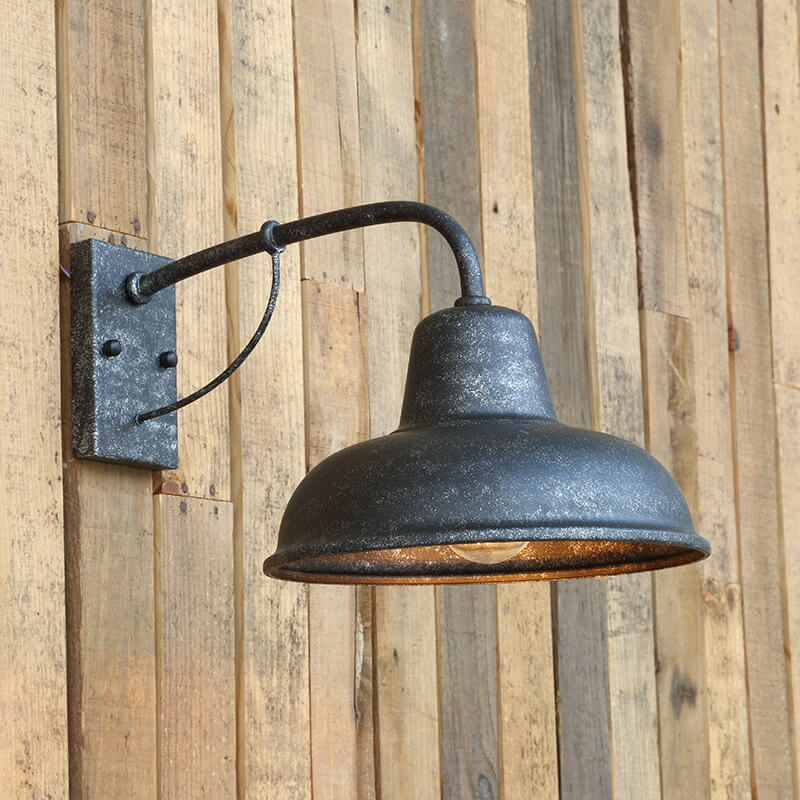 Vintage Iron Barn Waterproof Outdoor 1-Light Wall Sconce Lamp | Kalsten