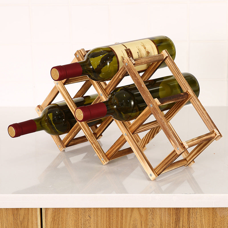 Skanto | Foldable Freestanding Wooden Wine Rack