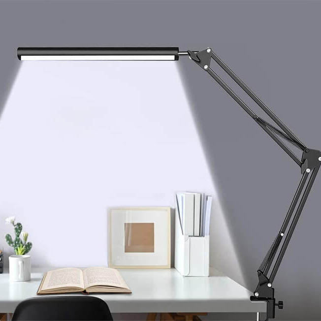 LED Foldable Long Arm Clip Eye Protection USB Reading Table Lamp | Kalsten