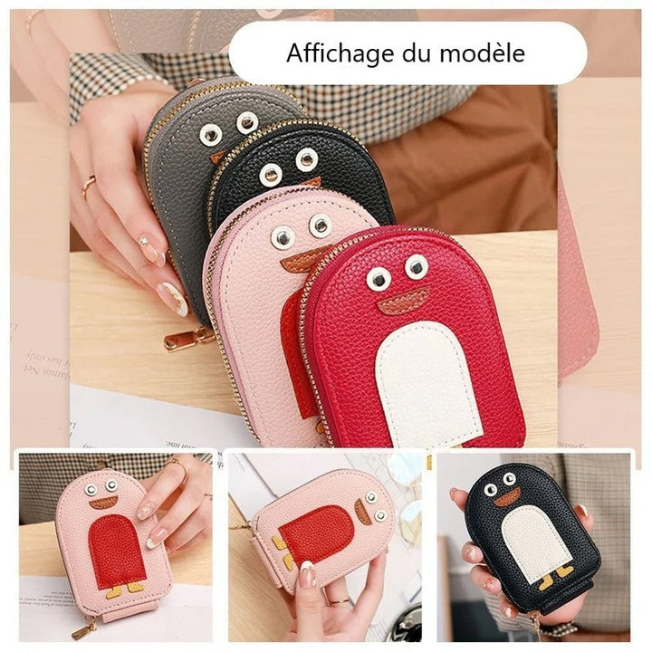 PU wallet for credit card and cute penguins | Kalsten