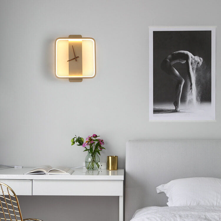 Luxe Clock-shaped LED Wall Lamp for Modern Interior Kalsten