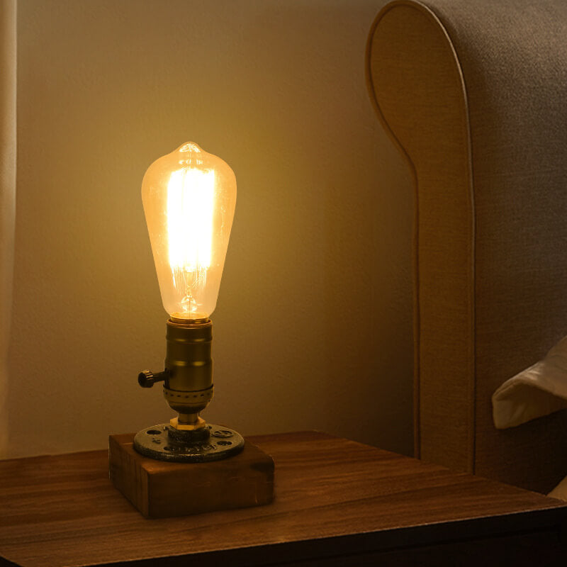 Vintage Industrial Iron Light Bulb 1-Light Table Lamp | Kalsten