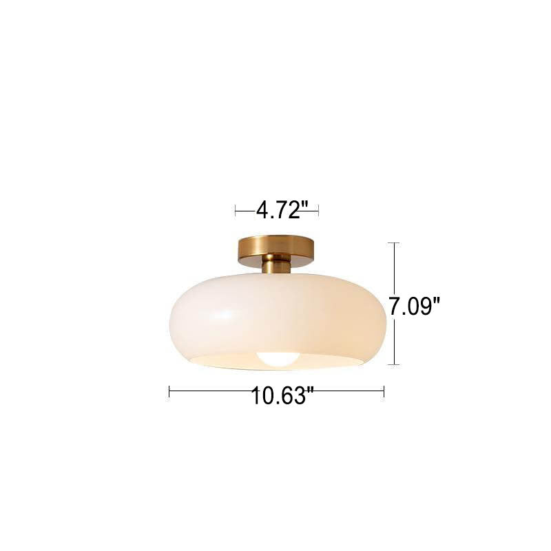 Pendant Light Glass Electroplated Copper 10.6 in Flush Mount Hallway Living Room Bedroom Modern Ceiling Lighting | Kalsten