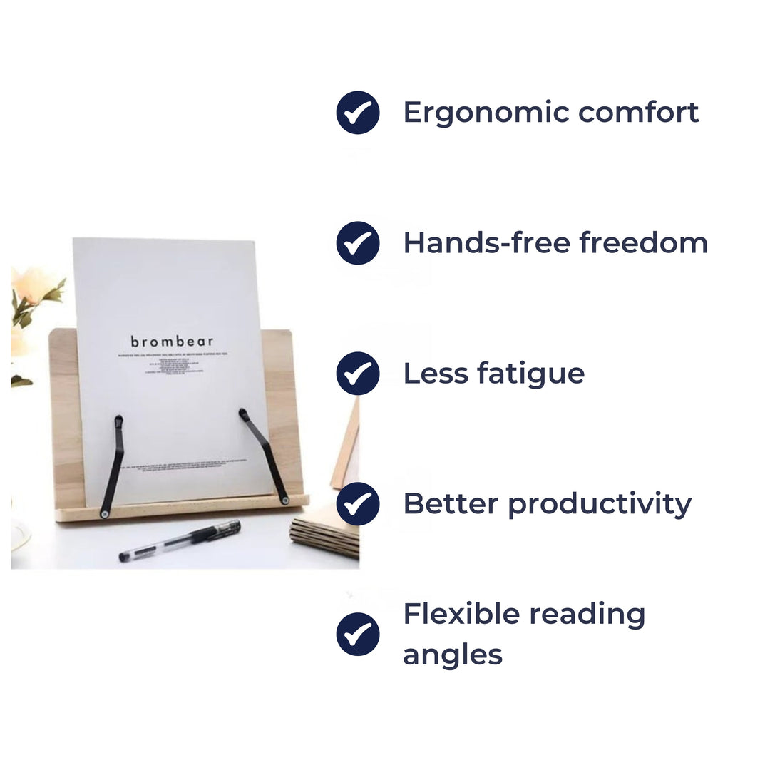 Foldable Adjustable – Wooden Stable Frame – Cookbooks Tablets and Hands-free Reading Kalsten