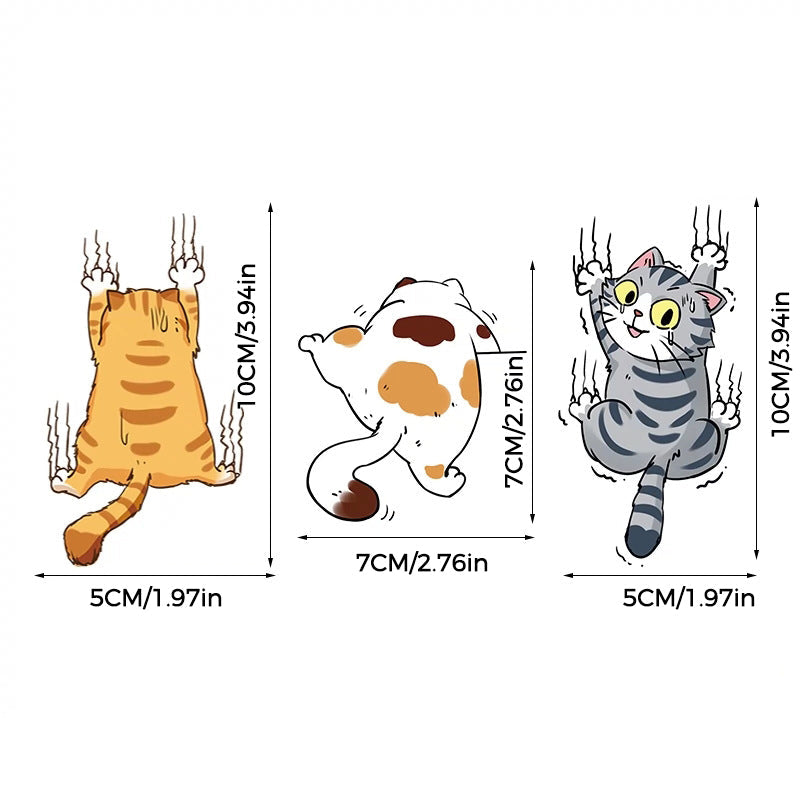 Cute Cat Cartoon Decal Car Stickers, 3 pcs | Kalsten