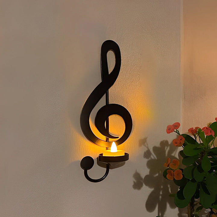 Black Musical Note Wall Light | Kalsten