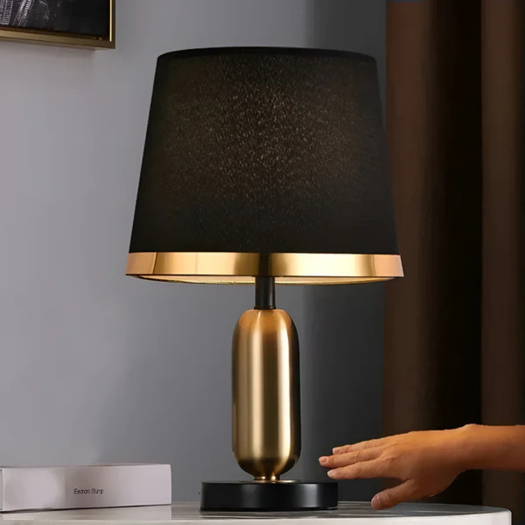 Lumivara Modern Black Fabric Table Lamp – Elegant Home Lighting | Kalsten