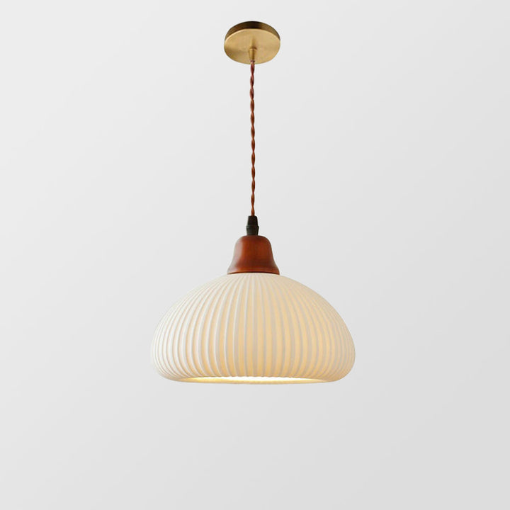 Vintage Nordic Ceramic White Pendant Light For Dining Room | Kalsten