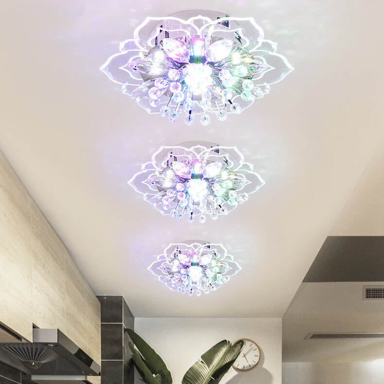 Kalsten GlowPetal | LED Crystal Ceiling Light | Flower Shaped, RGB Color Changing & Energy Efficient