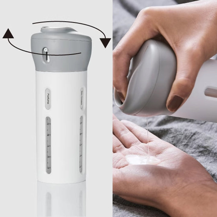 4-in-1 bottle with portable skin care dispenser | Kalsten