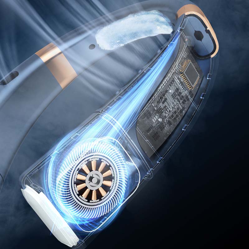 Blade-less hanging neck fan with digital display and light | Kalsten